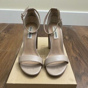 Steve Madden Nude Strappy Heels Carson Blush Lea 7.5